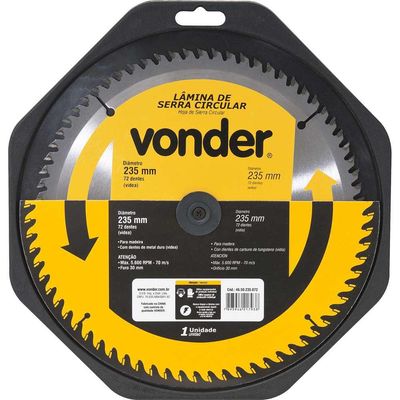 Lamina Serra Circular Videa 185X20X60D Vonder
