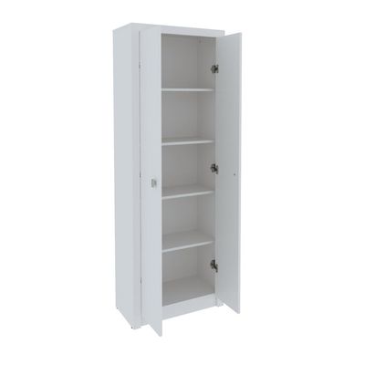 Armário Multiuso 60x171,5cm com 2 Portas e 4 Prateleiras AM3113 Branco