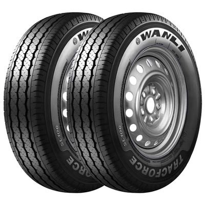 Pneu Wanli SL106 155 R12C Aro 12C 88/86N 8 Lonas Kit2