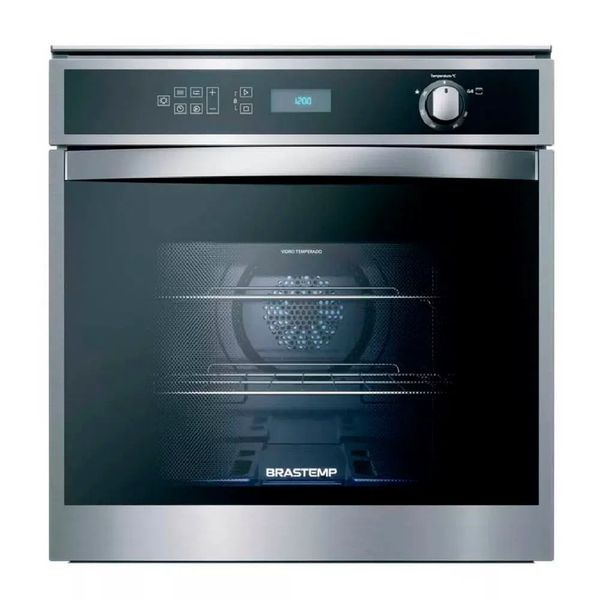 Forno a Gás Brastemp de Embutir 78L Inox 220V BOH84ARRNA Forno a Gás Brastemp de Embutir 78L Inox 220V BOH84ARRNA