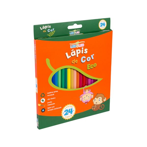 Lápis de Cor Leonora Sextavado Ecológico 24 Cores