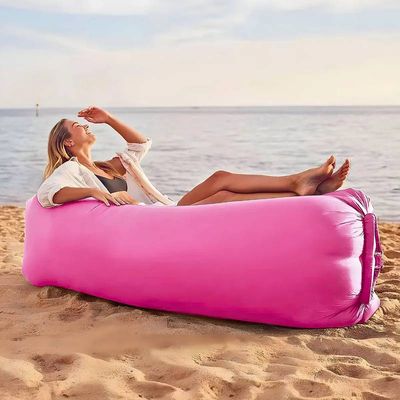 Sofá Rosa Inflável de Ar Poltrona Inflável Puff Portátil