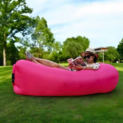 Sofá Rosa Inflável de Ar Poltrona Inflável Puff Portátil