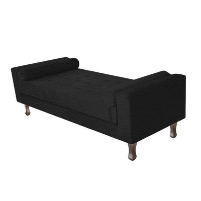 Kit Cabeceira Lady Recamier Félix 140cm Casal Preto