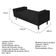 Kit Cabeceira Lady Recamier Félix 140cm Casal Preto