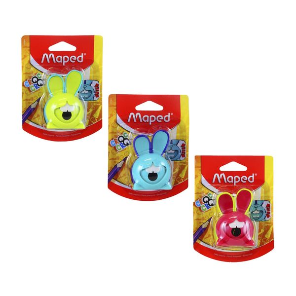 Apontador Maped com Depósito Croc Croc Coelho 1 Furo Cores Diversas - Item Sortido