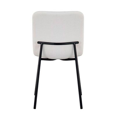 Cadeira Celeste Poliéster Off White e Preta