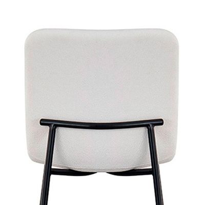 Cadeira Celeste Poliéster Off White e Preta