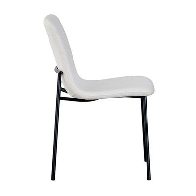 Cadeira Celeste Poliéster Off White e Preta