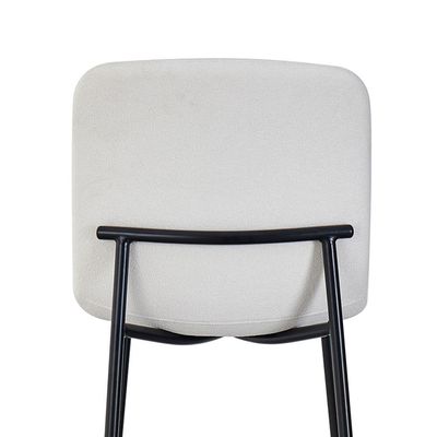 Banqueta Celeste Poliéster Off White e Preta