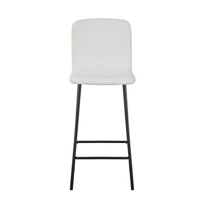 Banqueta Celeste Poliéster Off White e Preta