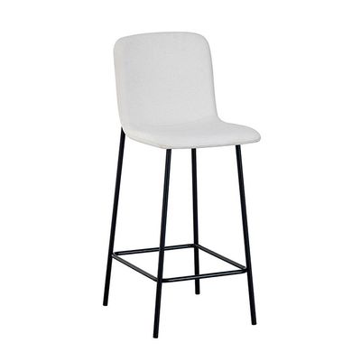 Banqueta Celeste Poliéster Off White e Preta