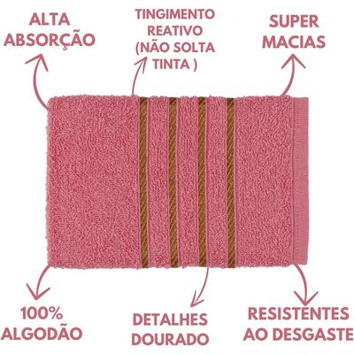 Jogo de Toalha Montreal 2 Banhão + 2 Rosto + 2 Tapete Piso Luxuoso 100% Algodão Crochê