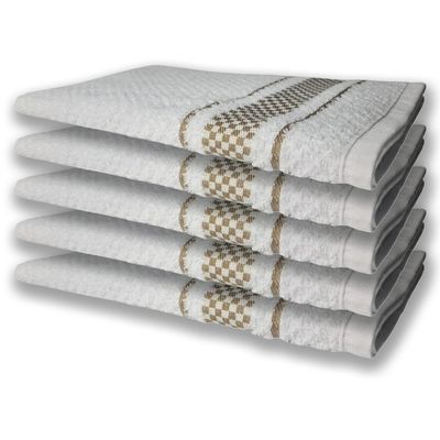 10 Panos de Prato Atoalhado Felpudo Premium 5 Preto 5 Marrom