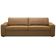 Sofá 3 Lugares Para Sala de Estar Living 235cm Aurora L06 Couro Marrom Claro - Lyam Decor