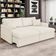 Sofá Cama Retrátil Para Sala de Estar 174cm Una K01 Bouclê Cru - Lyam Decor