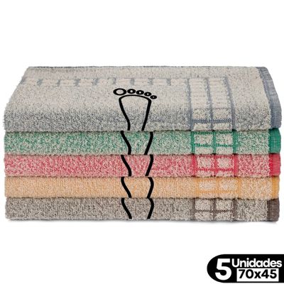 Kit 10 Toalhas de Piso Atoalhado Estampa Pézinho 45x70 Beka