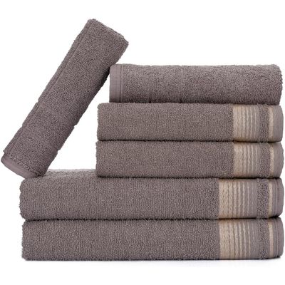 Jogo de Toalhas Luxury Soft Beka 360 g/m² 2 Banho + 2 Rosto + 2 Piso Luxo Cinza