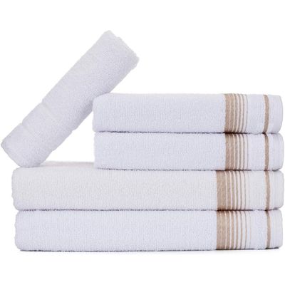 Jogo de Toalhas Luxury Soft Beka 360 g/m² 2 Banho + 2 Rosto + 1 Piso Luxo Branco