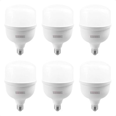 Kit 6 Lâmpadas High Led Tkl 50w Taschibra E27 Bivolt
