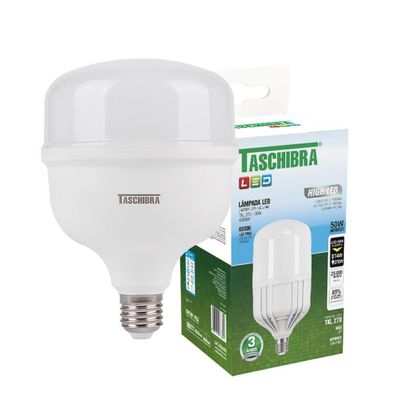 Kit 6 Lâmpadas High Led Tkl 50w Taschibra E27 Bivolt