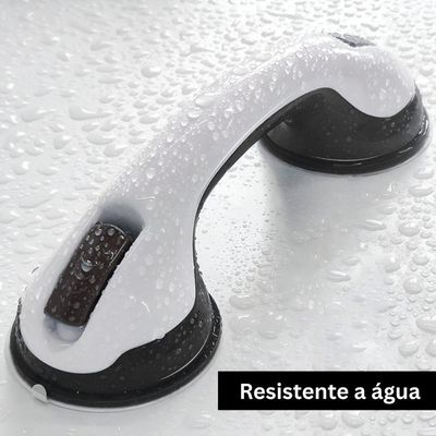 Barra De Apoio Com Ventosa Suporte Sanitário Portátil Idosos Deficientes 29x10cm Banheiro Preto