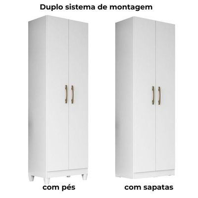 Armario Multiuso New Iris 2 Portas 181x55 Cm Branco
