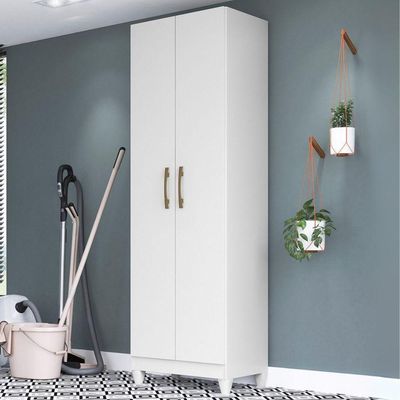 Armario Multiuso New Iris 2 Portas 181x55 Cm Branco