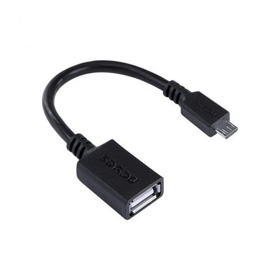Adaptador Otg Micro Usb Para Usb 2.0 15cm Preto Conexão Com Celulares Smartphones Tablets - Pamup-15