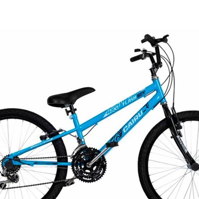 Bicicleta Aro24 21m. Masc Flash Cores Cairu - 311891 Azul Turquesa