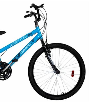 Bicicleta Aro24 21m. Masc Flash Cores Cairu - 311891 Azul Turquesa
