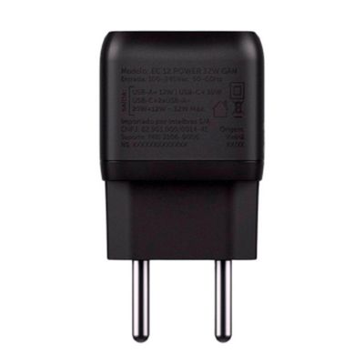 Carregador Usb Ec 12 Power 32w Gan Intelbras - 4820192 Preto Bivolt