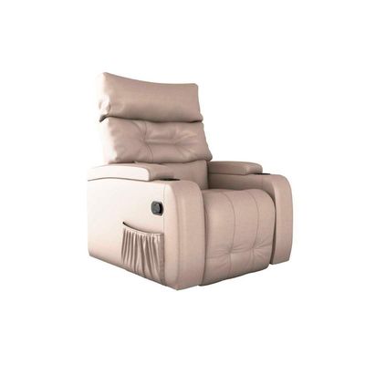 Poltrona Do Papai Reclinável E Giratória Luxo Premium Commander Matrix Sintetico Bege