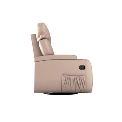 Poltrona Do Papai Reclinável E Giratória Luxo Premium Commander Matrix Sintetico Bege