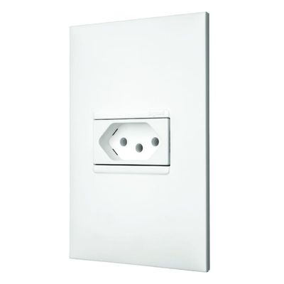 1 Tomada 2p+t 10 Ampères 4x2 Branco - 615080bc - Pial Plus 1 Tomada 2p+t 10 Amperès 4x2 Branco - 615080bc - Pial Plus