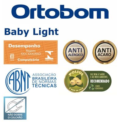 Colchão De Espuma Baby Light D18 70x130x12cm - 1041525441 - Ortobom Colchao Baby Light D18 70x130x12