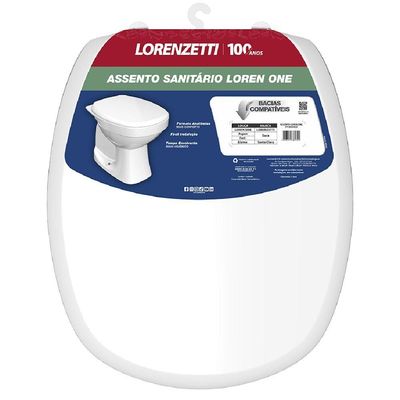 Assento Loren One Em Polipropileno Branco - 7153018 - Lorenzetti Assento Loren One Pp Sc Branco - 7153018 - Lorenzetti