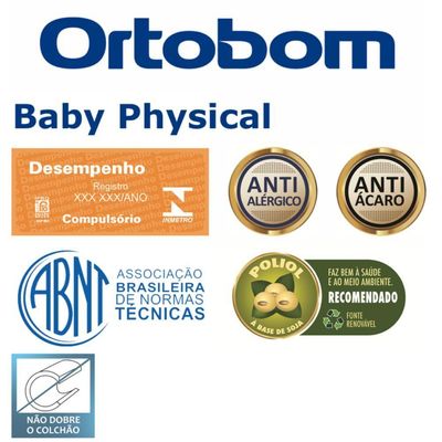 Colchão De Espuma Baby Physical 70x130x10cm - 1040419752 - Ortobom Colchao Baby Physical 70x130x10