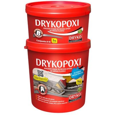 Adesivo Estruturante Drykopoxi 1 Kilo - Poxi - Dryko Drykopoxi 1 Kilo - Poxi - Dryko