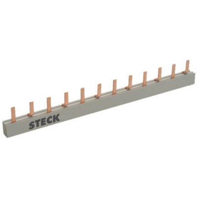 Barramento Bifásico 80a 440v 57 Polos - S2f1000b - Steck Barra Bif.80a 440v 57p Din Steck S-2f1000b