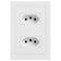 2 Tomadas Universais 2p+t 10 Amperes Placas 4x2 Cinza Fosco - Ekc-30000-27 - Dicompel