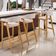 Kit 06 Banquetas Alta Bar Cozinha Sala de Jantar Bar Nadja L02 Suede Bege - Lyam Decor