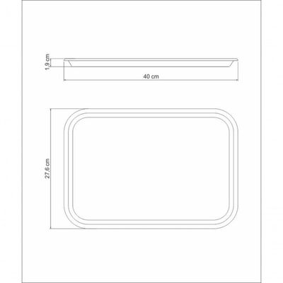 Bandeja Retangular Tramontina Service 40x27cm Em Aço Inox