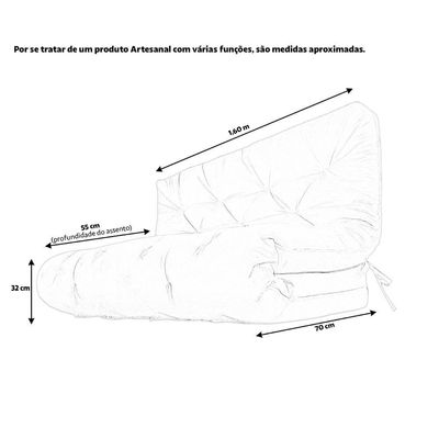 Colchão Futon King Dobrável Sofa Cama Impermeável Bege
