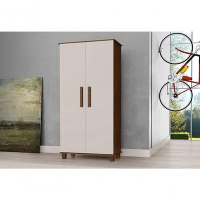 Armário Organizador 2 Portas Berlim Malbec / Off White - Luapa