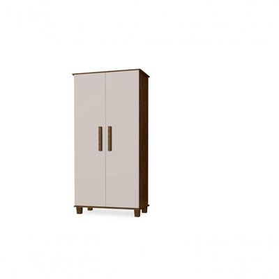 Armário Organizador 2 Portas Berlim Malbec / Off White - Luapa