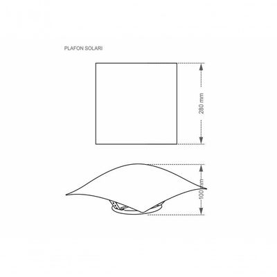 4 Plafon Solari Quadrado Branco Para 2 Lâmpadas E27 Bivolt