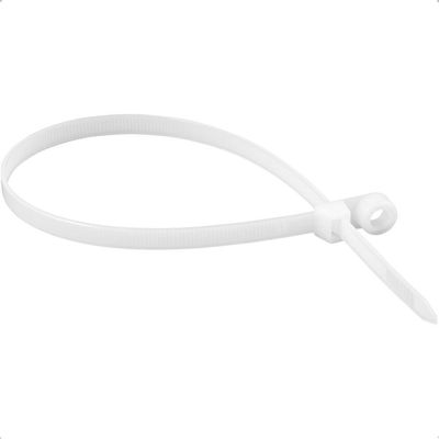 Abraçadeira Nylon Para Parafusos 380 X 7,6 Branca Com 100 Peças Vonder