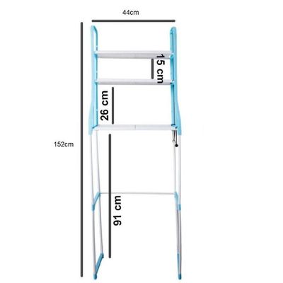 Estante Rack 3 Prateleiras Desmontavel Portatil Banheiro Lavanderia Vaso Sanitario Toalhas