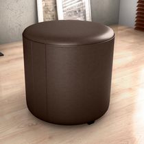 Puff Redondo Decorativo Copenhage Corano Milani Store Marrom